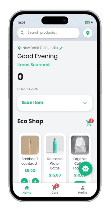 RecycleHub App Interface